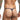 Person wearing a colorful thong on a plain background