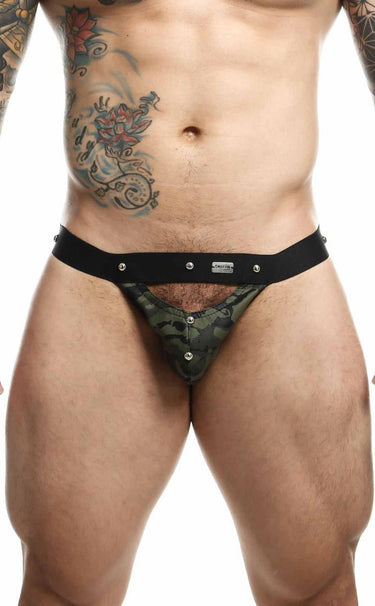 DNGEON Peekaboo Jockstrap Final Sale-DMBL04-Army-OS-2