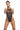 Femme X Open Back Bodysuit - FMX0009 - BlackMesh - OS - 1