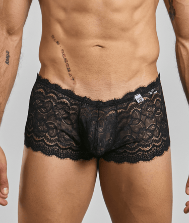 Lace Boxer Short Rose-MBL01-Black-SM-1