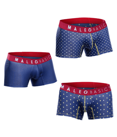 MaleBasics 3-Pack Trunk Marine-MBT01-Marine-S-1