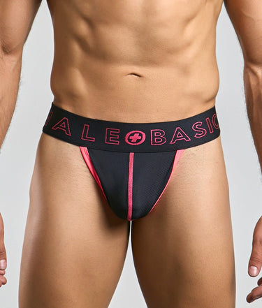 MaleBasics Neon Thong-MBN05-Coral-S-1
