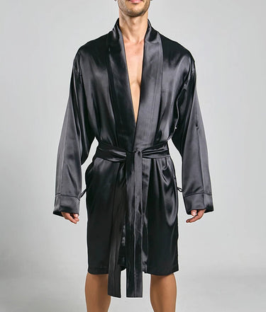 Malebasics Robe Satin-MBW03-Black-S-1