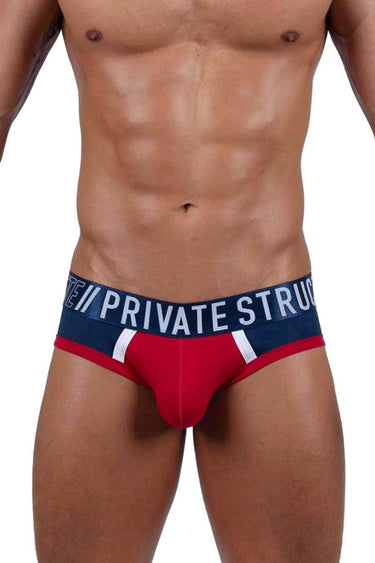 Mens Athlete Mini Briefs Private Structure BAUT4388 - Private Structure_BAUT4388_Red Falcon_S - 1