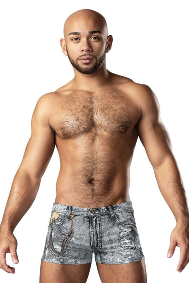 Mens Dirty Denim Mini Short Male Power 145 - 286 - Male Power_145 - 286_Denim Print_S - 1
