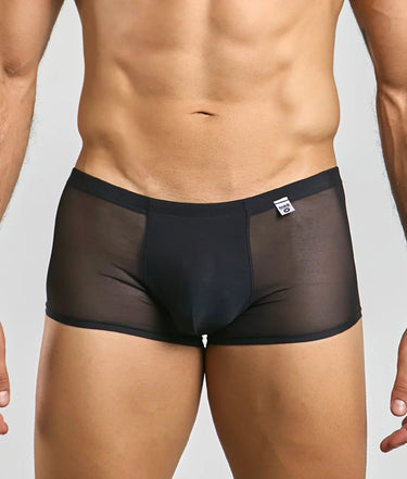 Men's Mesh Lace Pouch Trunk-MBL84-BlackMesh-SM-1