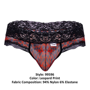 Mens Mesh - Lace Thongs CandyMan 99596 - CandyMan_99596_Leopard Print_S/M - 8