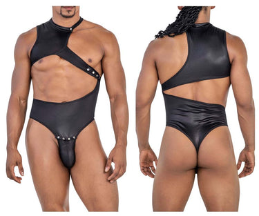 Mens One Shoulder Bodysuit CandyMan 99783 - CandyMan_99783_Black_S/M - 2