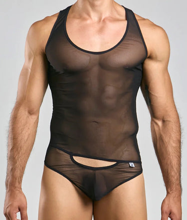 MOB Men's Sexy All Over Sheer Body-MBL09-Black-SM-1