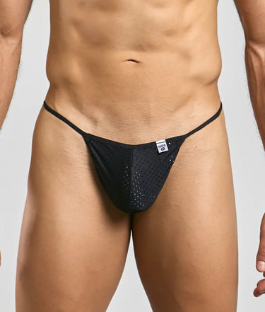MOB Men's Sexy Microfiber G-String-MBL06-Black-SM-4