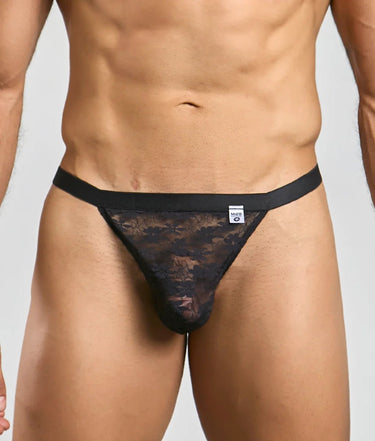 MOB Sexy Mesh & Lace Jockstrap-MBL82-BlackLace-SM-1