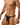 Male model wearing black thong swimsuit from the Thong Swimsuit for Men collection.