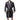 Male model wearing black satin robe with belt from the Malebasics Loungewear collection.