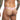 Person wearing a pink thong with floral pattern on a white background
