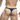 Navy blue men's underwear worn by a person on a white background