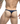 Navy blue men's underwear worn by a person on a white background