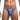 Blue men's underwear with brand logo on a white background