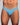 Man wearing a blue lace underwear set on a white background