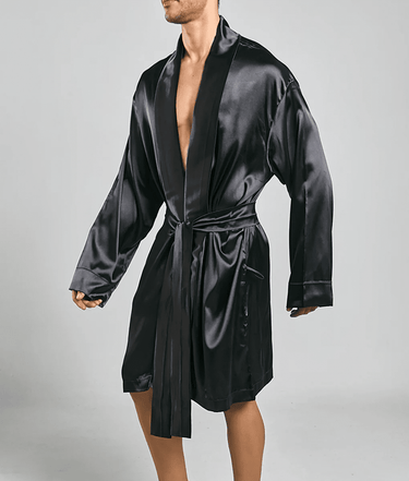 Malebasics Robe Satin-MBW03-Black-S-3