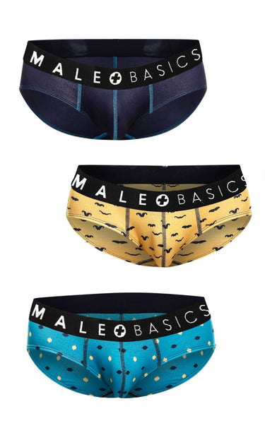 MaleBasics 3 - Pack Brief Prints Stache - MBT03 - Stache - S - 2