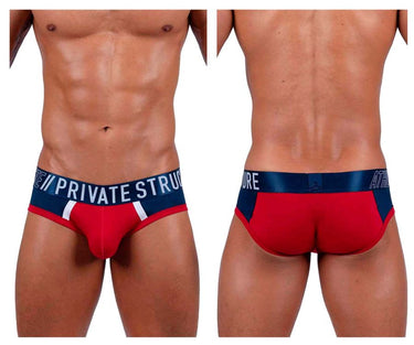 Mens Athlete Mini Briefs Private Structure BAUT4388 - Private Structure_BAUT4388_Red Falcon_S - 2