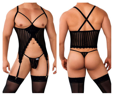 Mens Mesh Two Piece Set CandyMan 99654 - CandyMan_99654_Black_S/M - 2