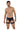 Mens Stripes Gaterbelt Thongs CandyMan 99403 - CandyMan_99403_Black_S - 1