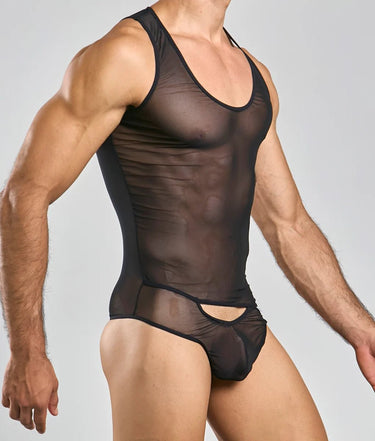 MOB Men's Sexy All Over Sheer Body-MBL09-Black-SM-3