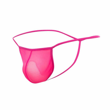 MOB Men's Sheer T Back Thong Final Sale-MBL07-HotPink-SM-2
