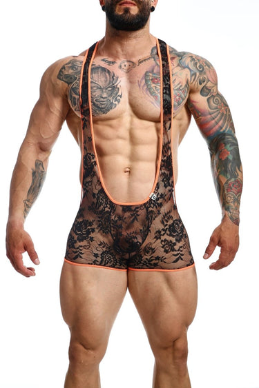 MOB Singlet OUT - MBL64 - LaceBlackOrange - S - 1